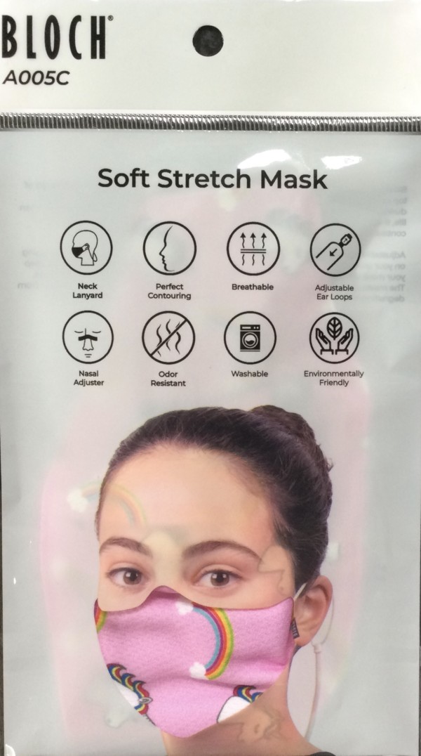 Childs Unicorns & Rainbows Dancer Lanyard Face Mask - Image 2
